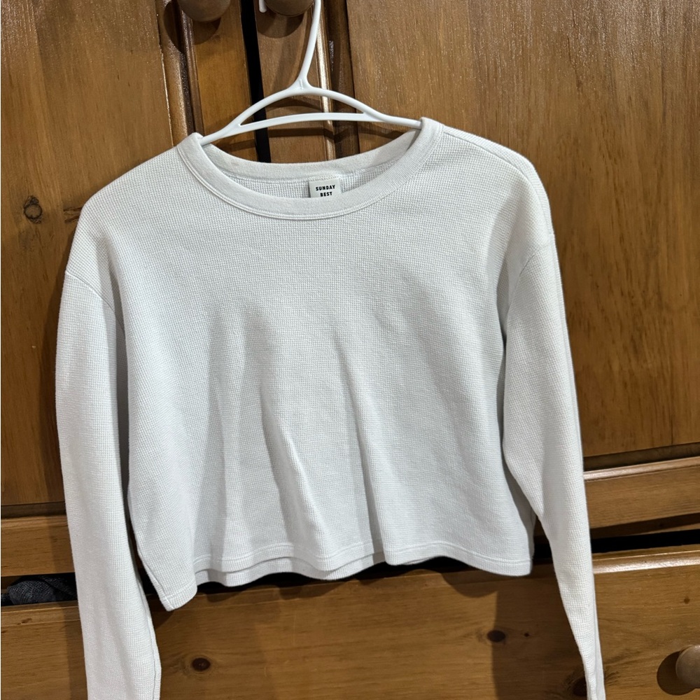 Sunday Best White Cropped long sleeve